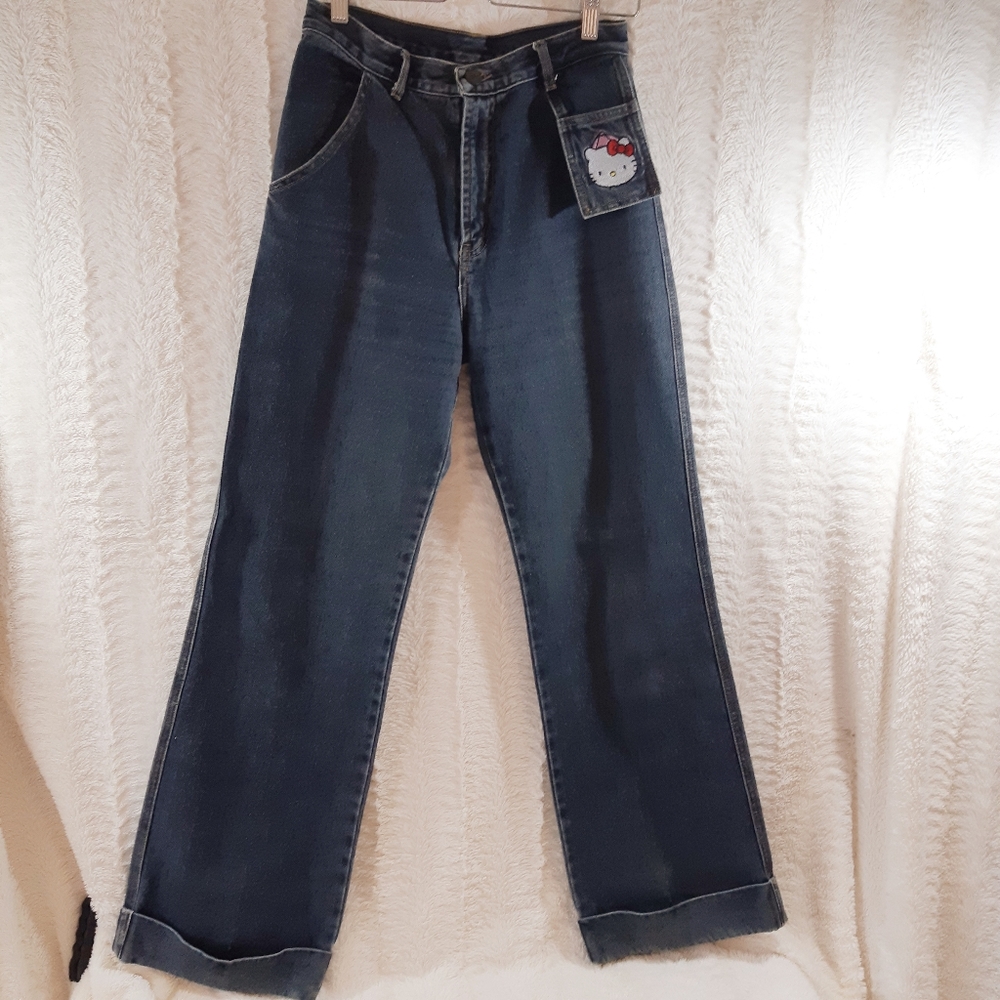 Hello Kitty Sweet Cuffed Wide Leg Jeans